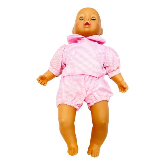 Bayer Reborn Doll Vintage Doll 17 inch Soft Body Pink Clothing - Picture 13 of 15